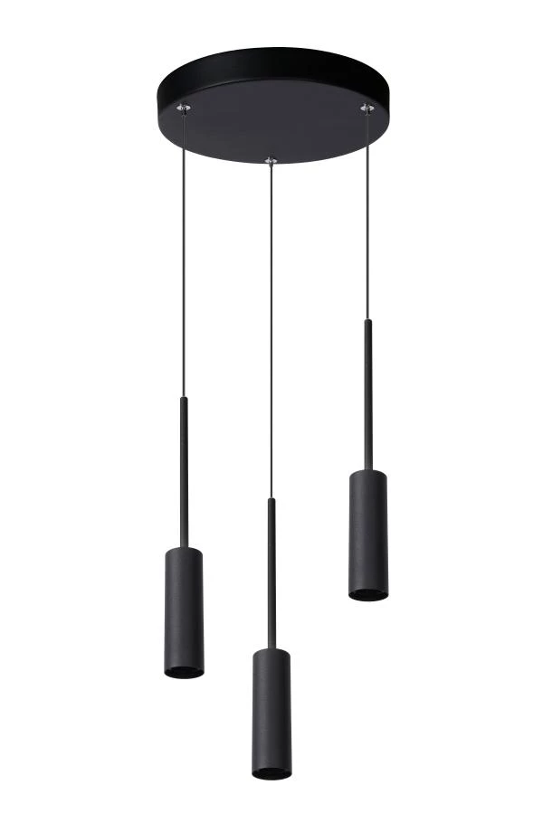 Lucide TUBULE - Lámpara colgante - Ø 26 cm - LED - 3x7W 2700K - Negro - UIT